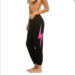 Aviator Sweatpants Pink Navy Bolt